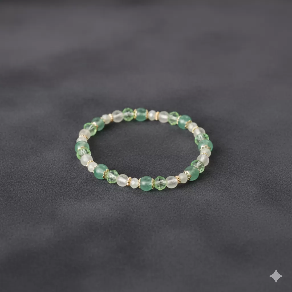 五行水晶手鍊(土)｜穩固根基・財運與安定雙提升,五行招財,天然水晶能量,招財守護手鍊,穩定運勢,五行水晶手鍊