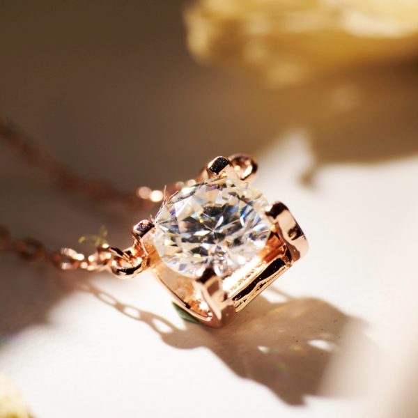 一克拉莫桑鑽玫瑰金項鍊,U60280003,一克拉莫桑鑽玫瑰金項鍊,所有商品,首飾配件,CGGA0900169