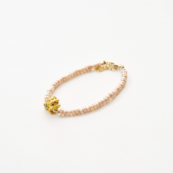 紫珍珠貔貅手鍊,吉祥寓意✧溫潤光澤,U60660003,紫珍珠貔貅手鍊,寓意吉祥,淡紫色珍珠