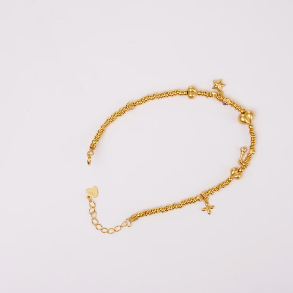 愛心碎石手鍊(金),U60810002,愛心碎石手鍊(金),氣質百搭飾品,所有商品,水晶專區