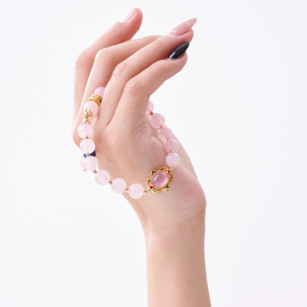 馬達加斯加粉晶手鍊｜高品質粉晶・招桃花人緣,女生手鍊,水晶手鍊推薦,能量水晶手鍊,能量水晶,人緣手鍊