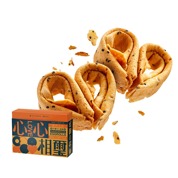 心心相璽禮盒 千層手工蛋捲,蛋捲,芝麻,原味,巧克力,千層蛋捲