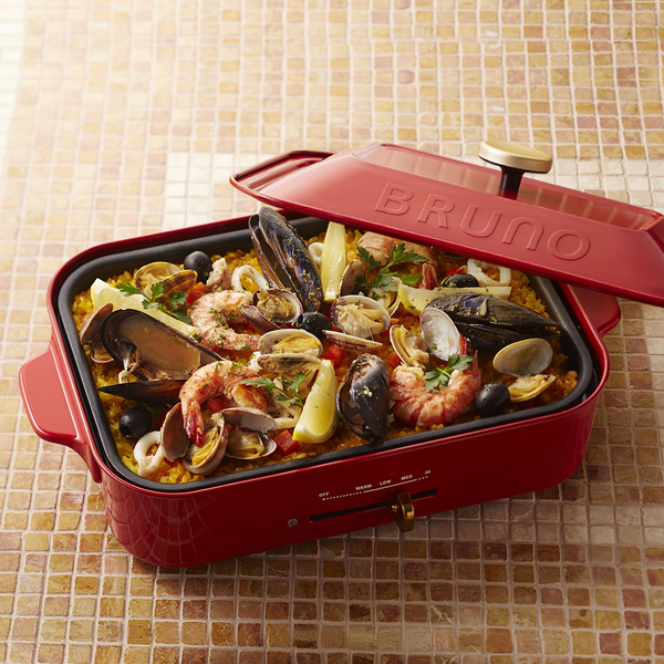 BOE021多功能電烤盤-經典款(紅色),中秋節,電烤盤-,耐高溫不沾塗層烤盤,不沾烤盤,煎烤炒煮