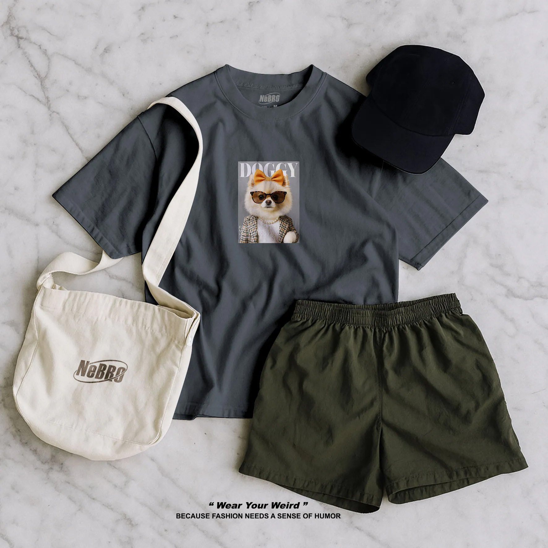 NeBro｜汪汪伸展台 短T,時尚,上衣,短袖,短TEE,純棉