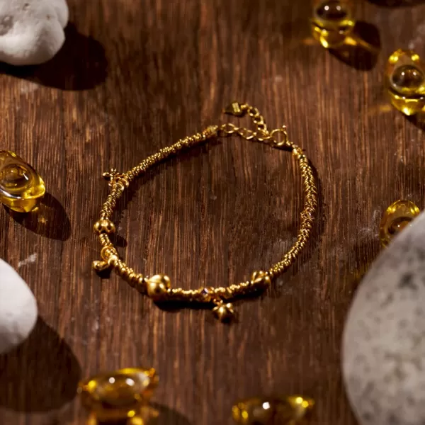 愛心碎石手鍊(金),U60810002,愛心碎石手鍊(金),氣質百搭飾品,所有商品,水晶專區