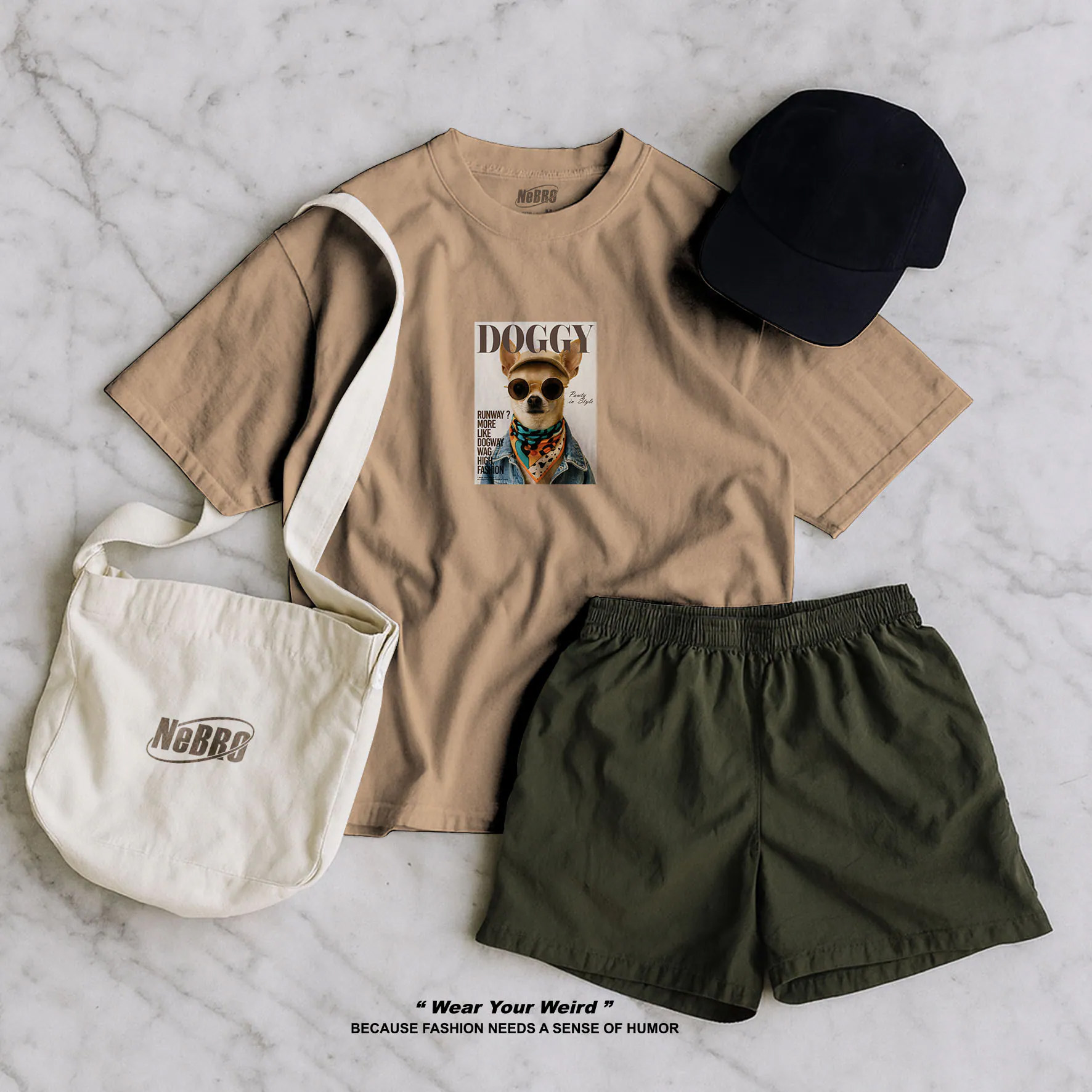 NeBro｜汪汪伸展台 短T,時尚,上衣,短袖,短TEE,純棉