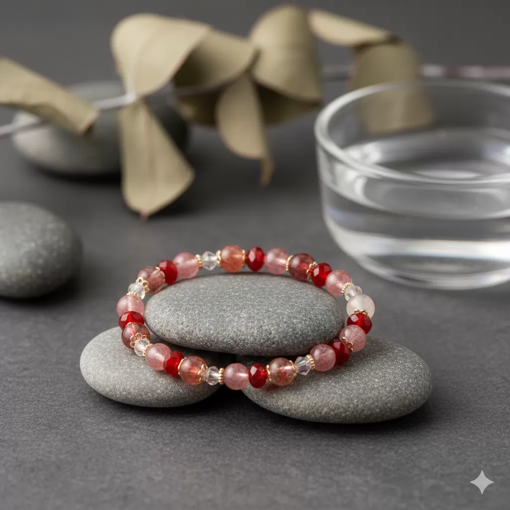 五行水晶手鍊(火)｜點燃行動力・業績人氣雙提升,五行招財,水晶手鍊推薦,行動力象徵,活力能量水晶,火行水晶