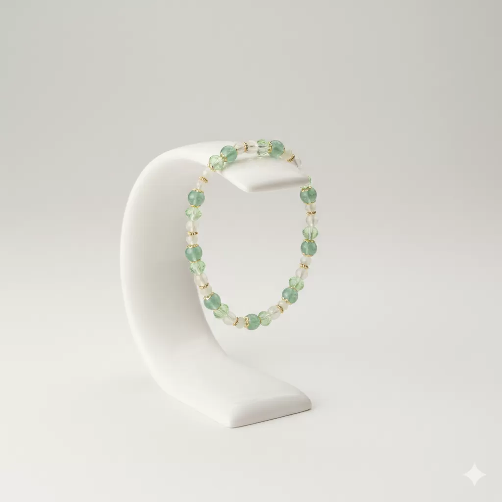 五行水晶手鍊(土)｜穩固根基・財運與安定雙提升,五行招財,天然水晶能量,招財守護手鍊,穩定運勢,五行水晶手鍊