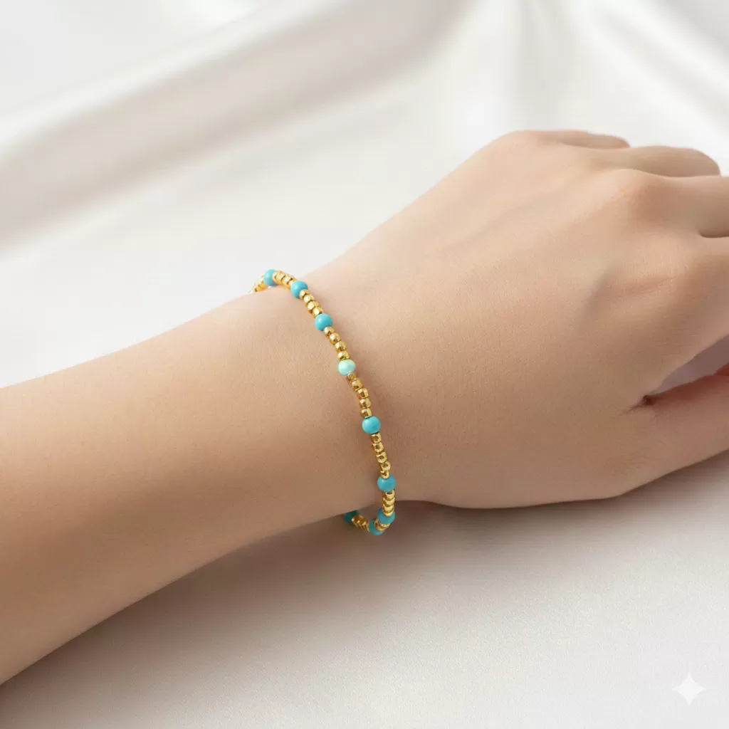 綠松石足銀手串｜平安守護・財運與正能量加分,水晶手鍊推薦,水晶手鍊,水晶串珠,水晶,足銀手串