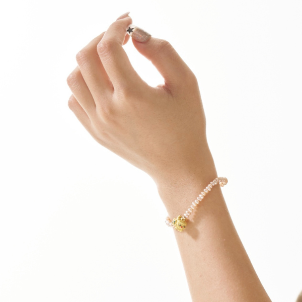 紫珍珠貔貅手鍊,吉祥寓意✧溫潤光澤,U60660003,紫珍珠貔貅手鍊,寓意吉祥,淡紫色珍珠