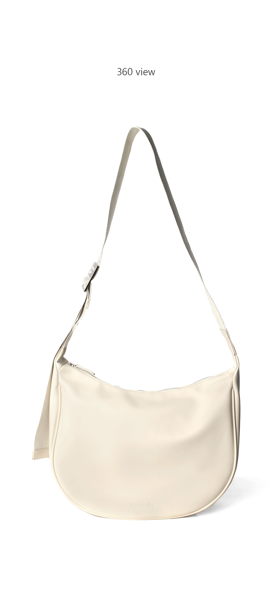 皮革半月大包(黑/白),流行,時尚,大容量,輕巧,側背包