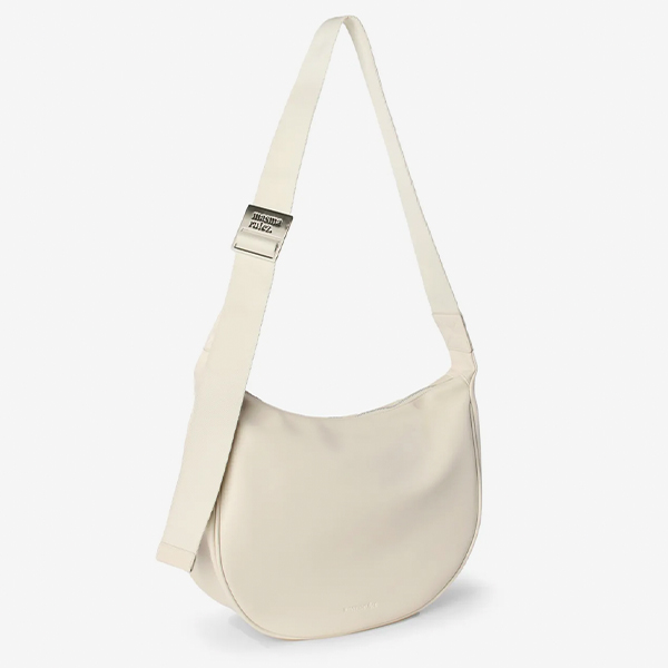 皮革半月大包(黑/白)