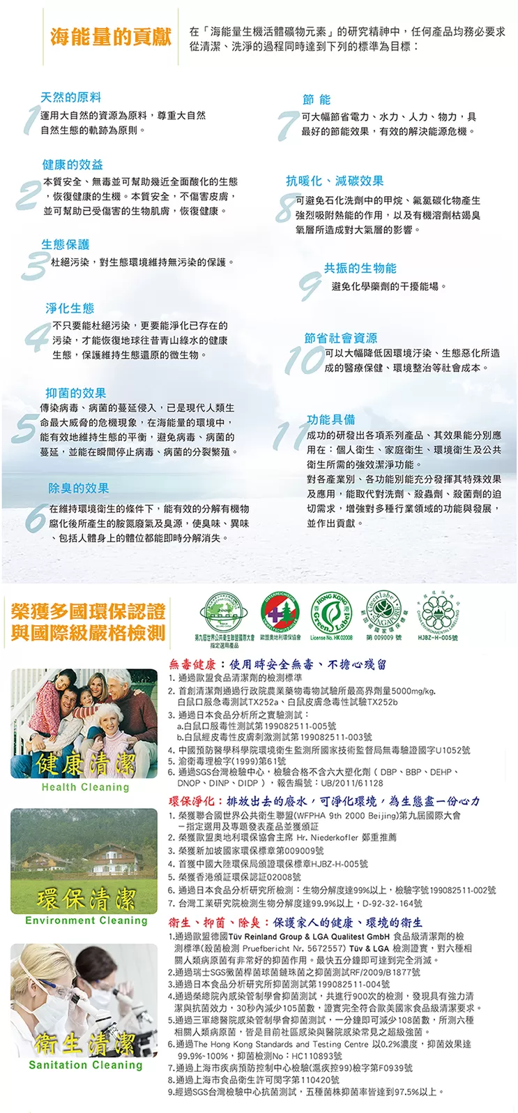 【海能量生機活體清潔元素】全效無毒｜天然潔淨新選擇｜守護健康的清潔神器