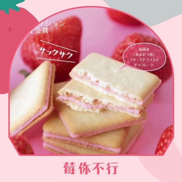 【專業農】日本福岡 博多 花福堂| 博多甘王草莓夾心餅乾禮盒