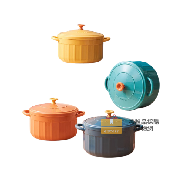 【客製化】雙耳琺瑯造型不鏽鋼餐盒｜企業禮贈品採購