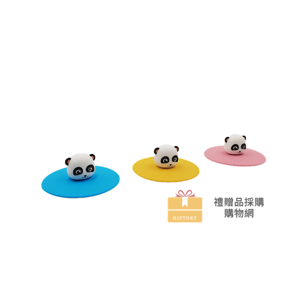 【客製化】可愛熊貓矽膠杯蓋｜企業禮贈品採購