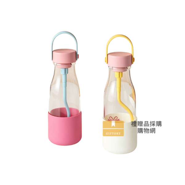 【客製化】高顏值手提吸管玻璃水壺｜企業禮贈品採購