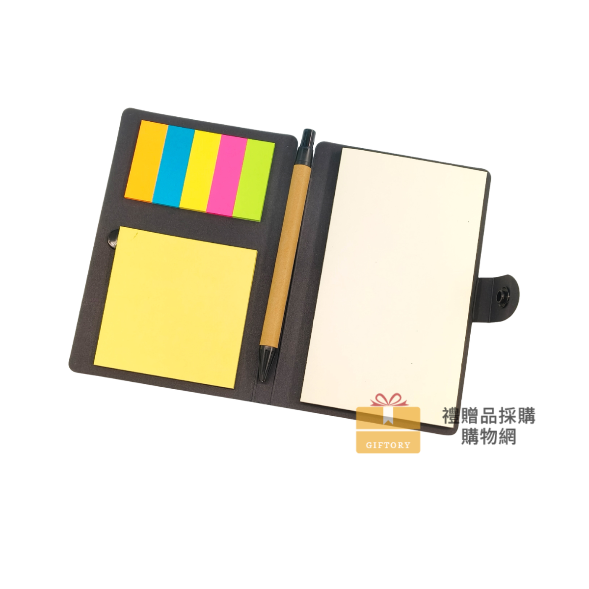 【客製化】皮革鈕扣便利貼筆記本｜企業禮贈品採購