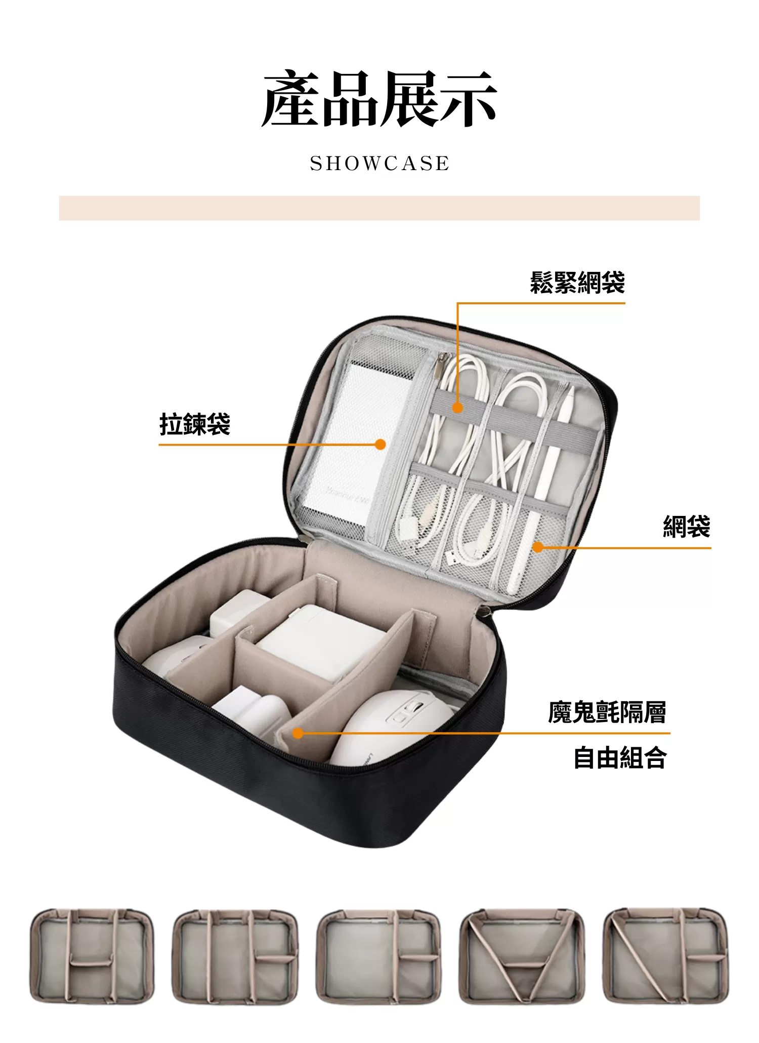 【客製化】單層3C數位配件收納包｜企業禮贈品採購