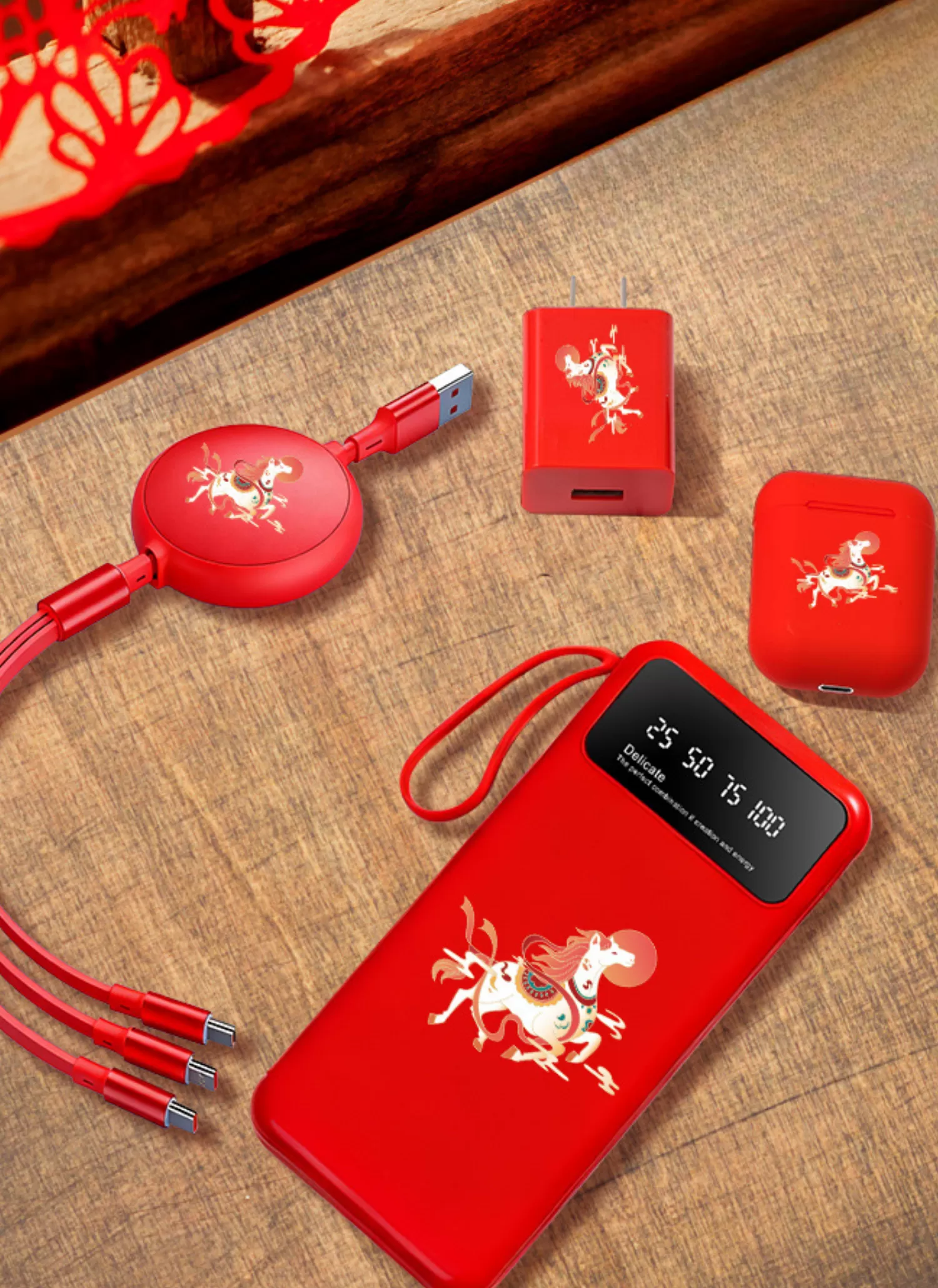 【客製化】紅色馬年商務充電套組｜企業禮贈品採購,實際價格以報價為主,U53350002,【客製化】紅色馬年商務充電套組｜企業禮贈品採購,商品皆有最低訂購量，請洽詢客服。,客製化禮贈品LINE詢問：@giftory