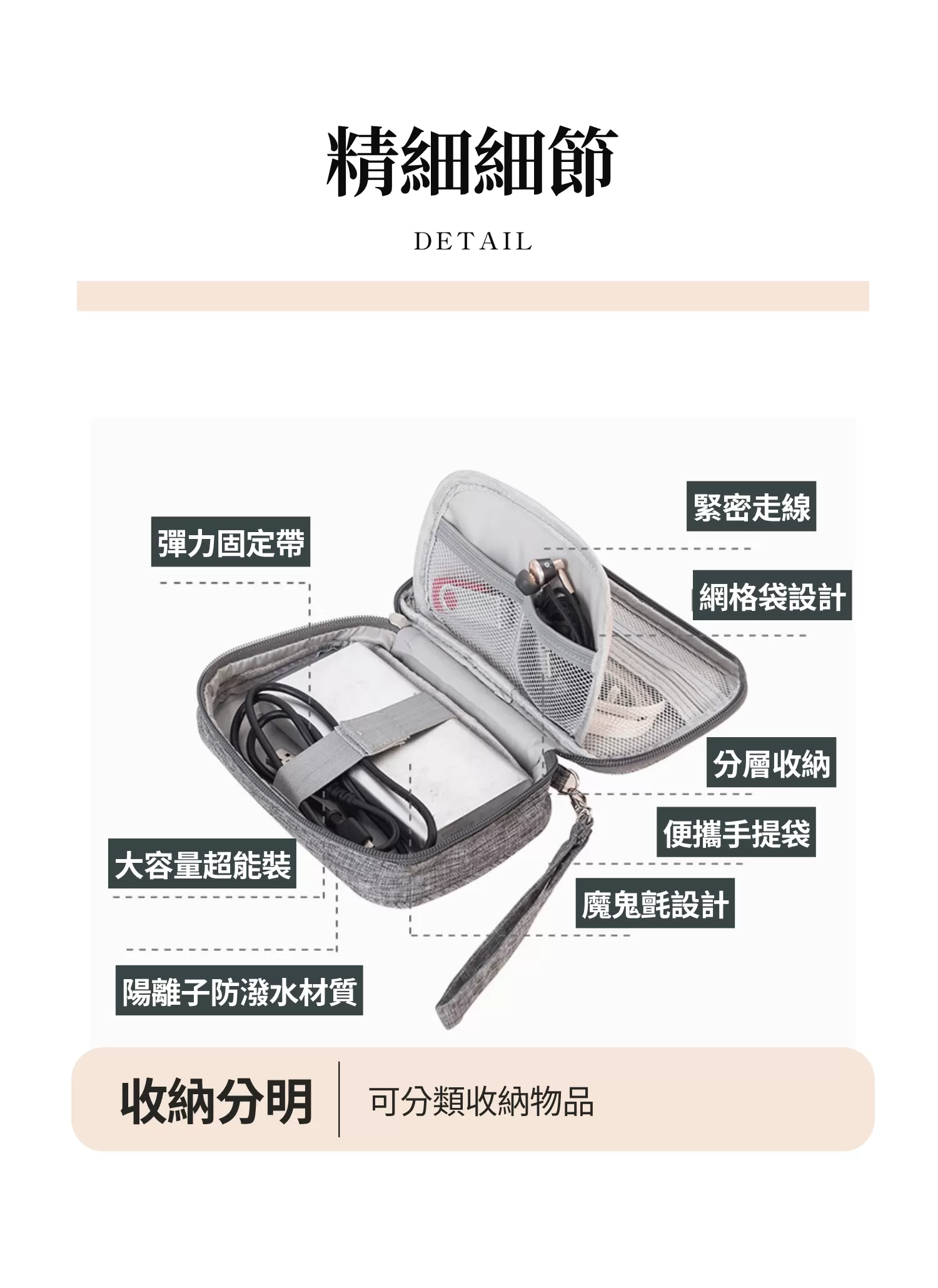 【客製化】手提防潑水數位配件收納包｜企業禮贈品採購