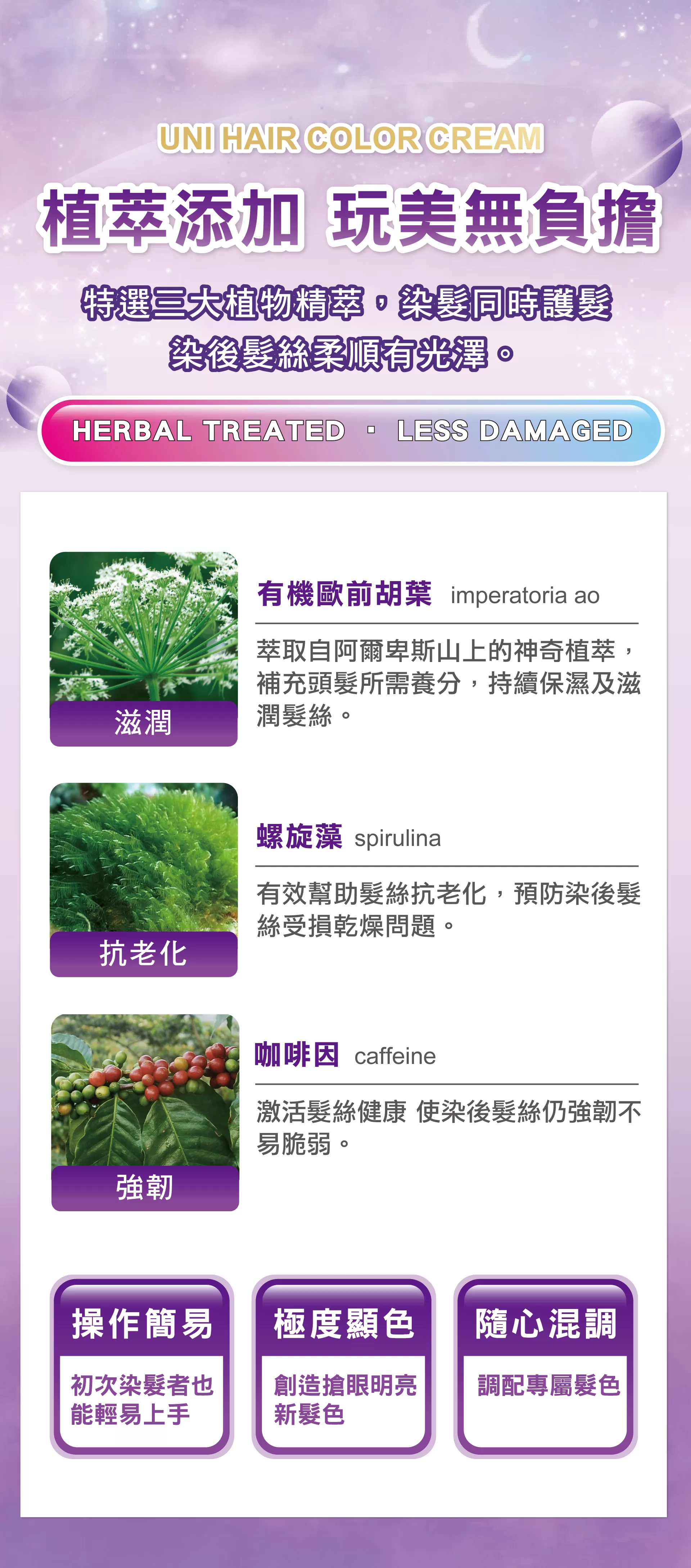 舒妃UNI_COLOR植萃添加護髮染髮霜（兩瓶任選）