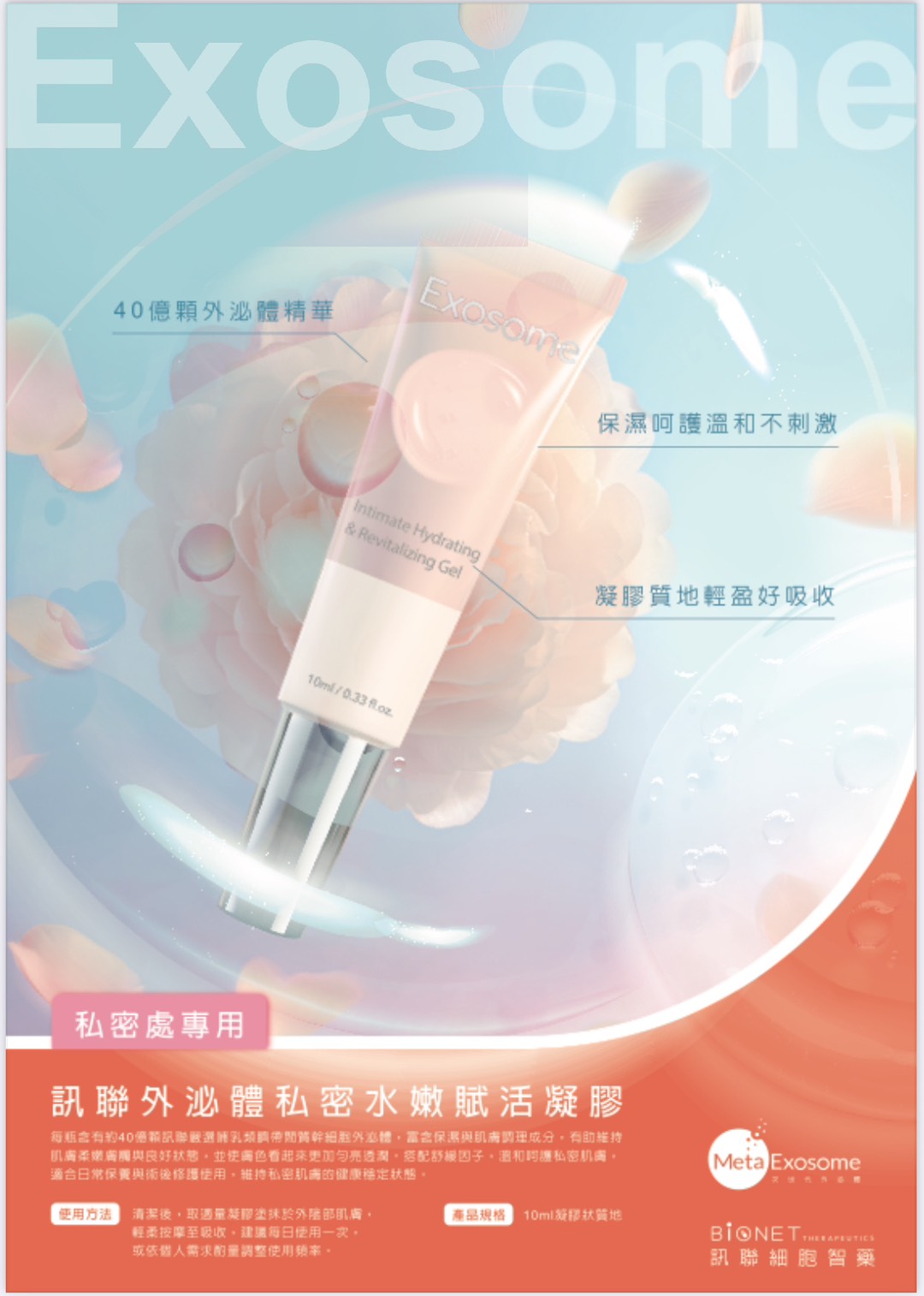 外泌體私密水嫩賦活凝膠