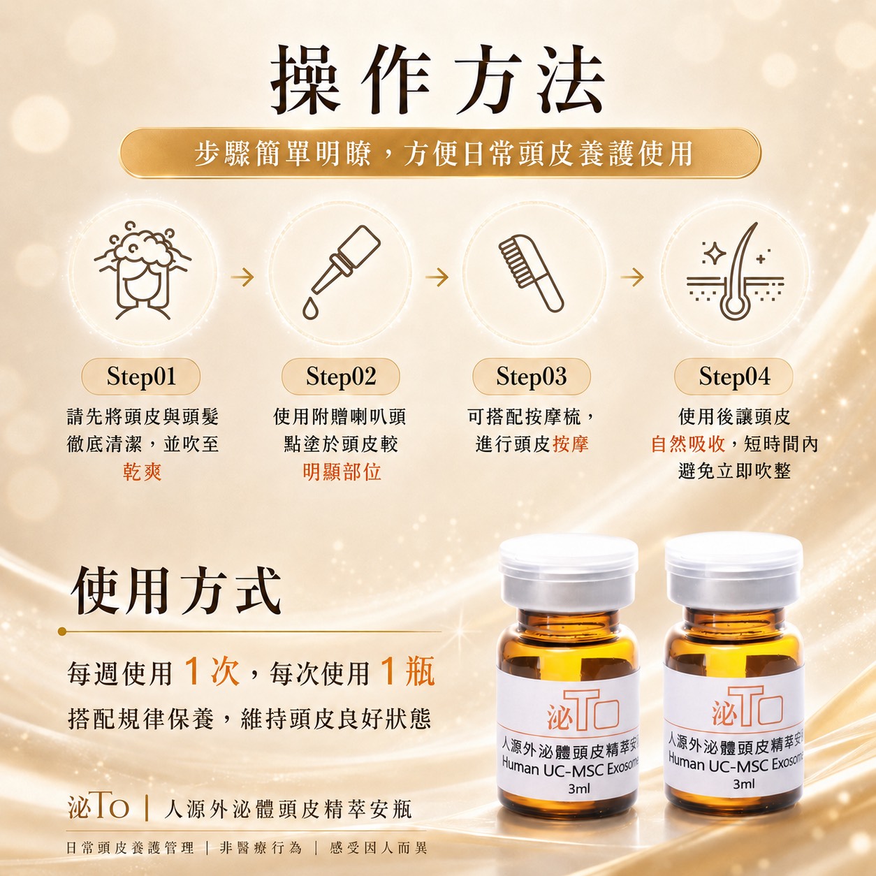 人源外泌體頭皮精萃安瓶1瓶/3ml,(頭皮專用安瓶),U60230001,人源外泌體頭皮精萃安瓶1瓶/3ml,泌TO外泌體商品,人源外泌體頭皮精萃安瓶