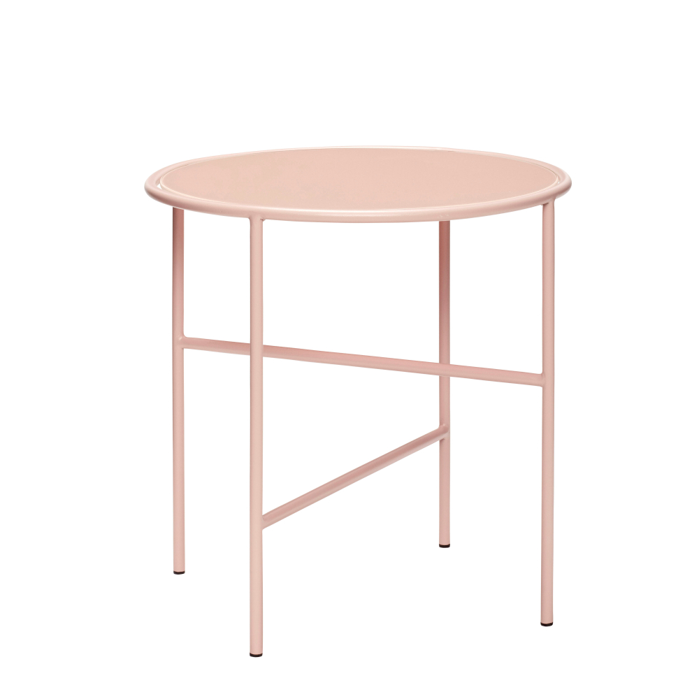 裸粉色玻璃桌面邊几茶几