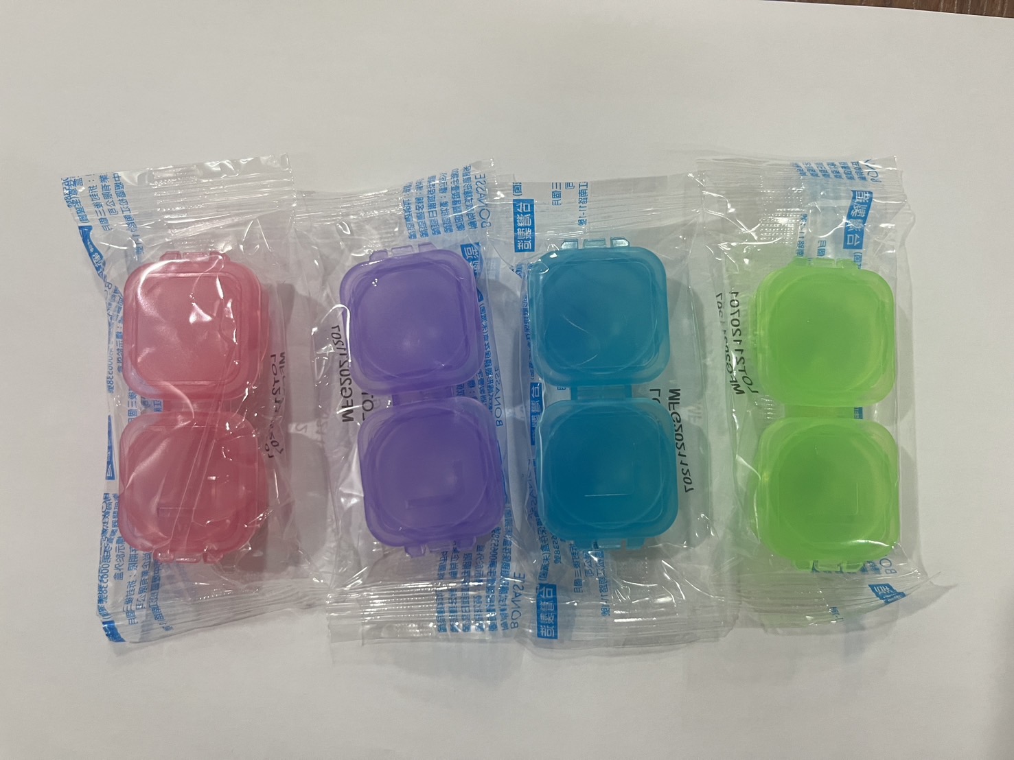 掀蓋式-博尚軟式隱形眼鏡保存盒(未滅菌) (粉/紫/藍/綠)