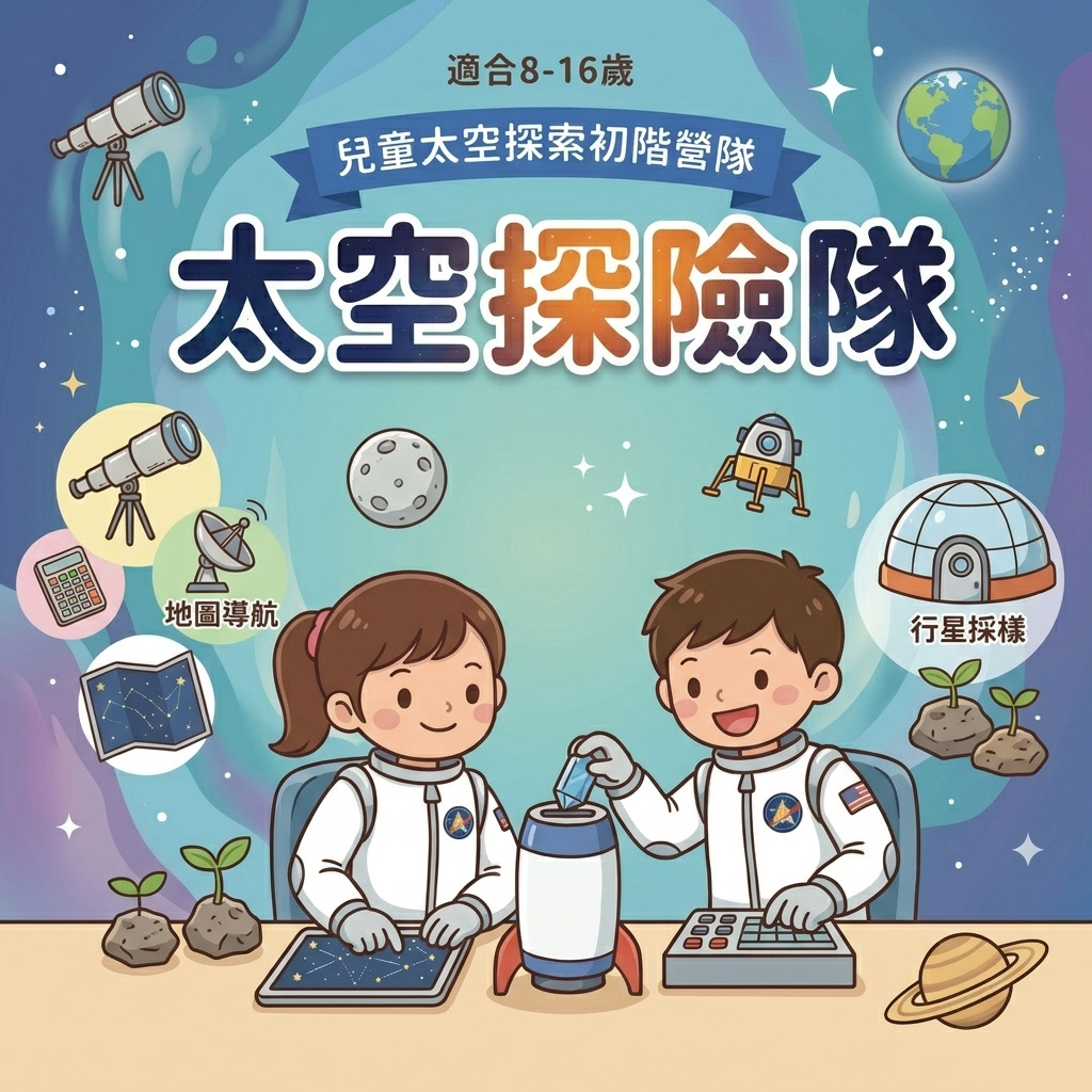 太空探險隊－板橋教室 【7/13－7/17】、【8/10-8/14】