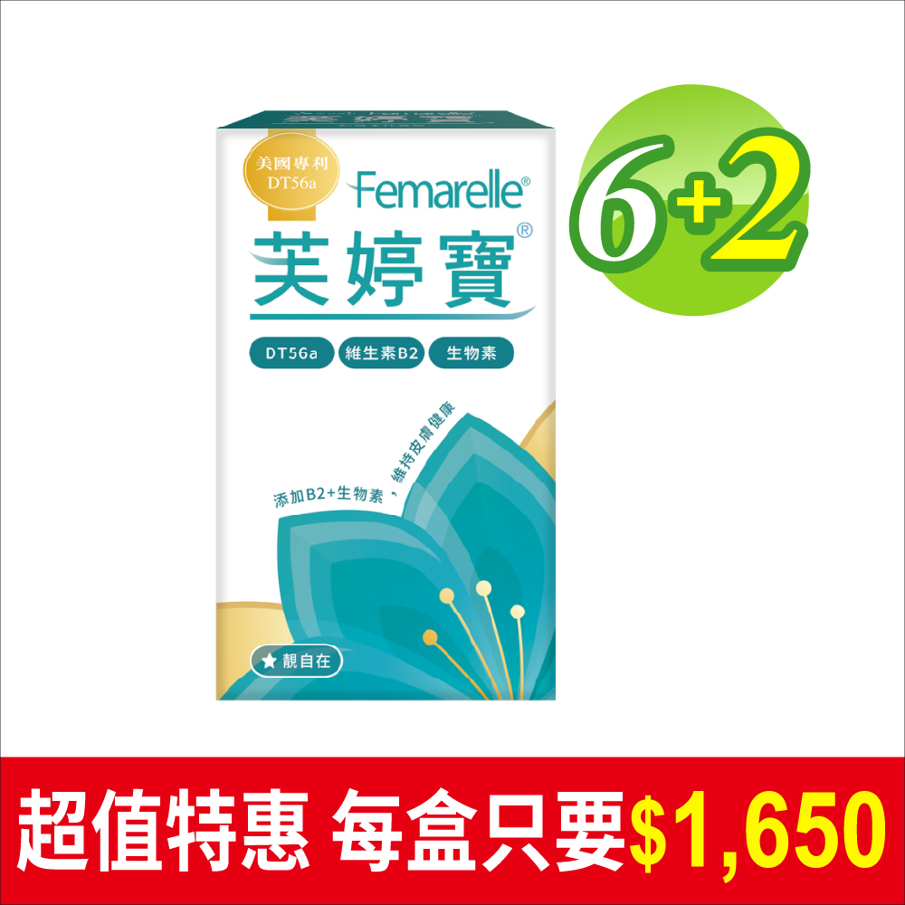 靚自在芙婷寶® 56粒 買6送2-台灣地區總經銷