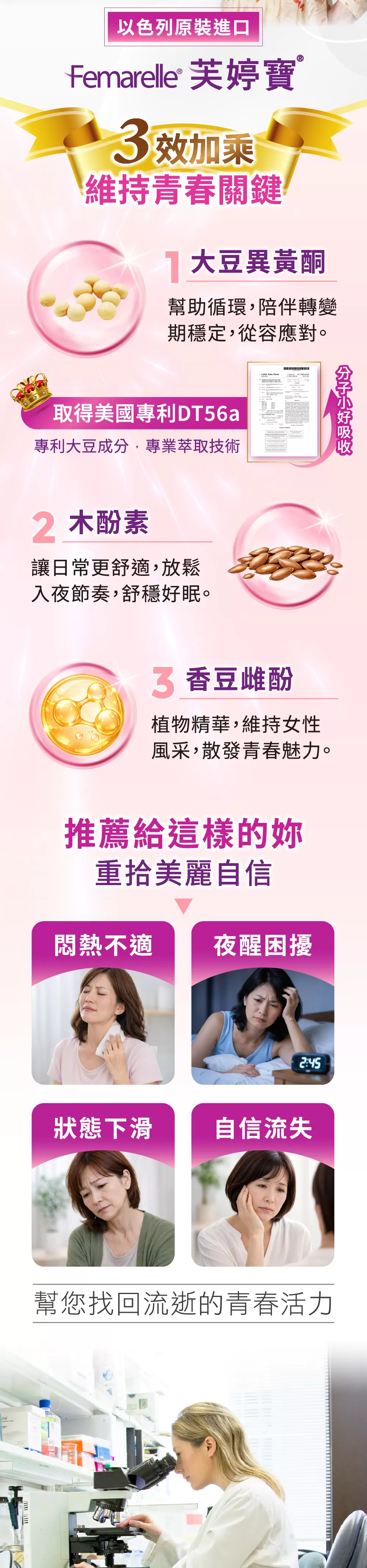 芙婷寶® 56粒 買3送1-曹蘭體驗見證,銷售百萬盒‧口碑好評,U61170022,芙婷寶®56粒買3送1-曹蘭體驗見證,補充女性青春元素,青春關鍵