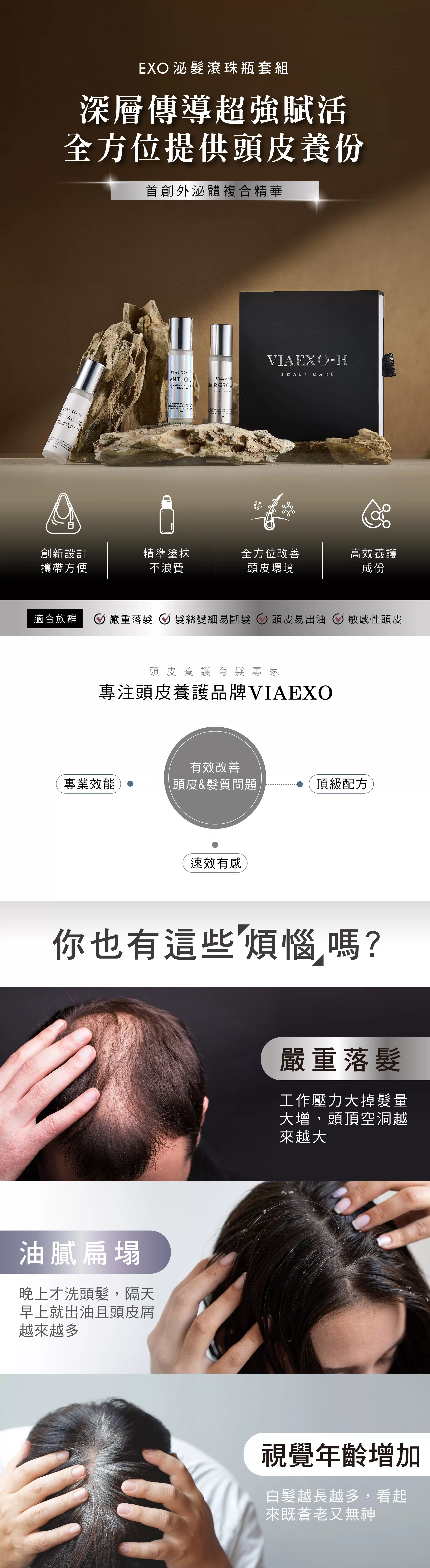 EXO泌髮滾珠瓶套組