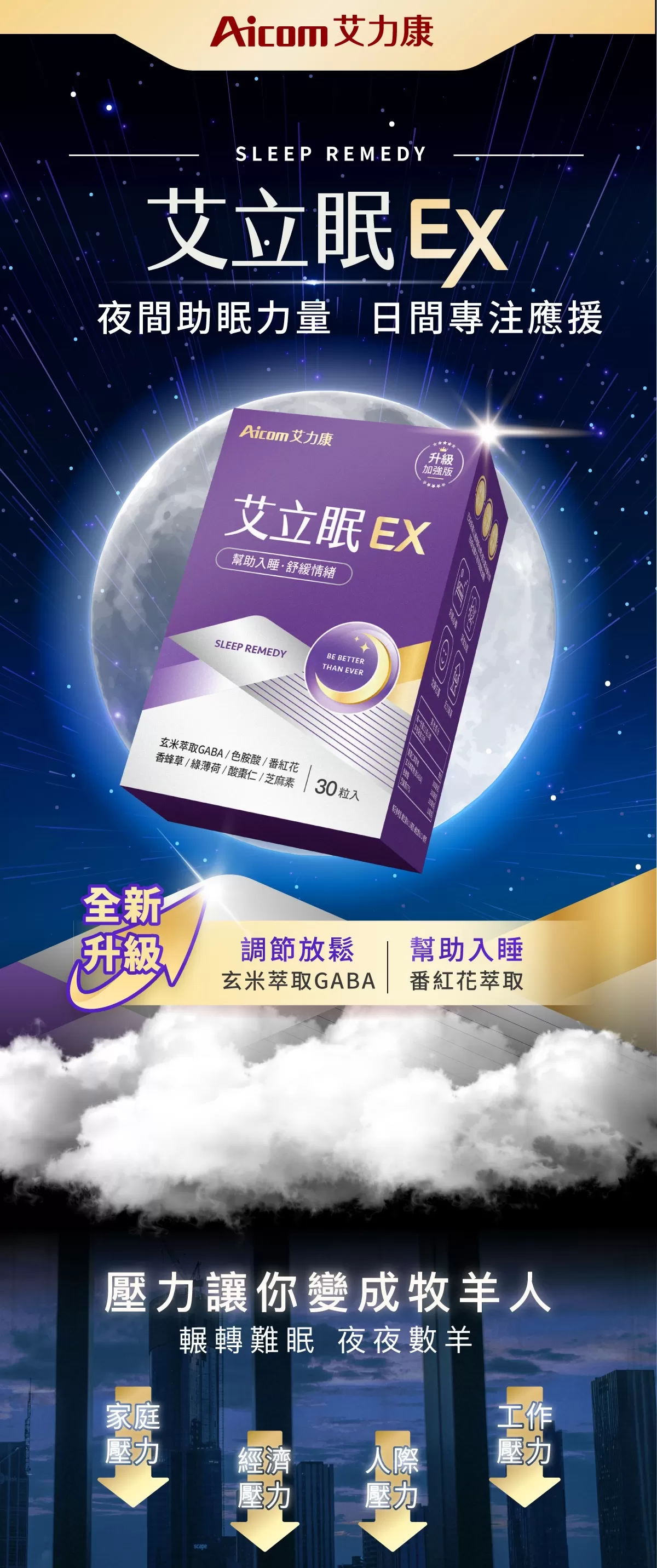 Aicom艾力康 艾立眠EX＊2盒