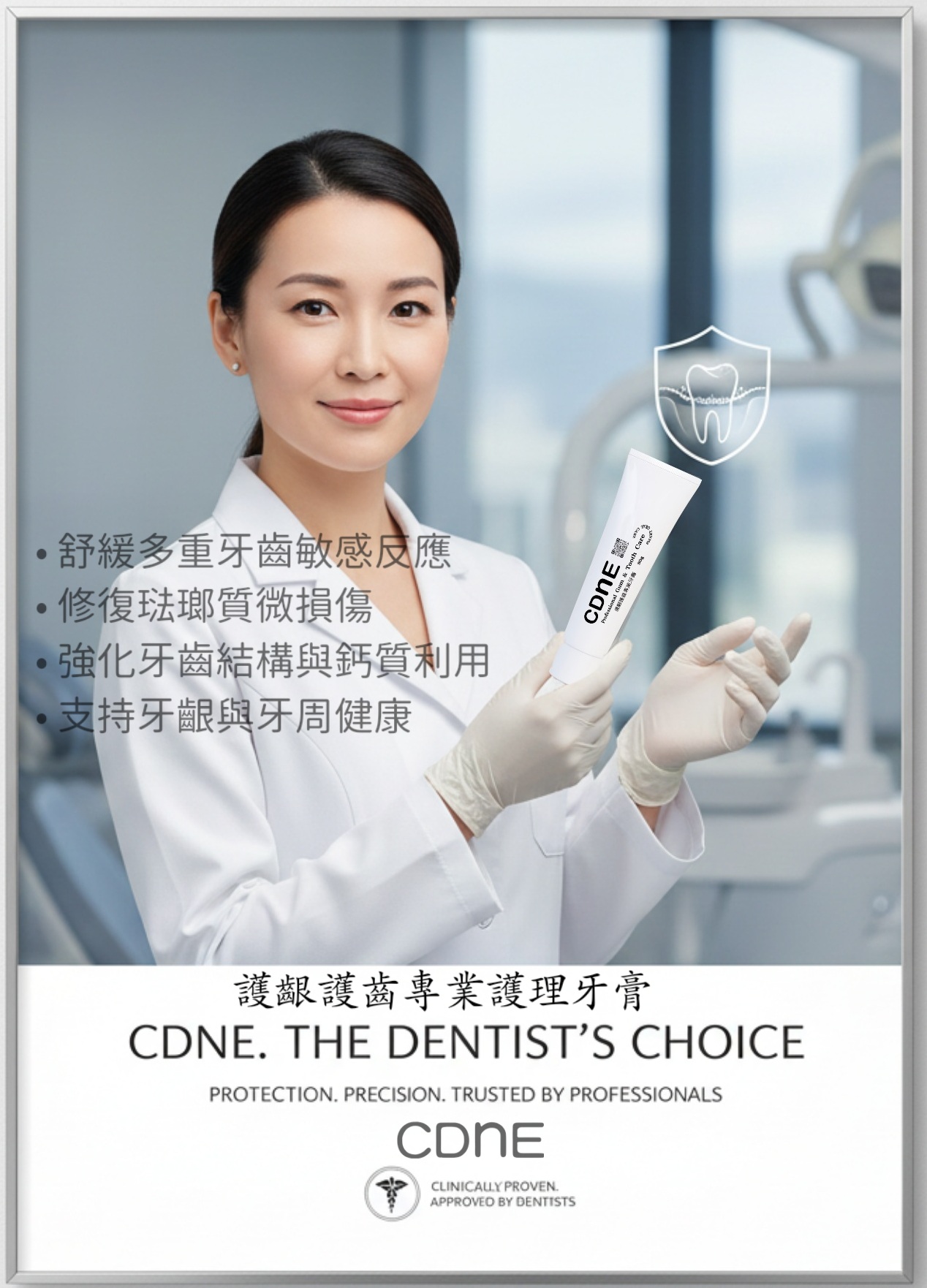 CDnE護齦護齒專業護理牙膏,CDNE00229,CDnE護齦護齒專業護理牙膏,乾刷新潮流,牙周病傾向,植牙後護理