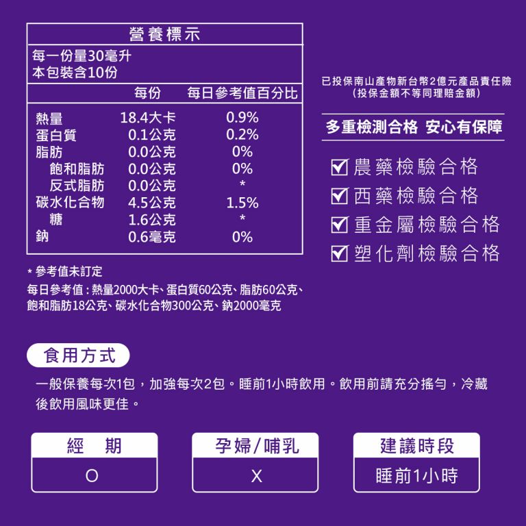 Aicom艾力康 科技燕窩晚安纖姿飲(30ml/10包入),睡眠,失眠,Aicom-03,Aicom艾力康科技燕窩晚安纖姿飲(30ml/10包入),科技燕窩系列各通路已熱銷500萬盒