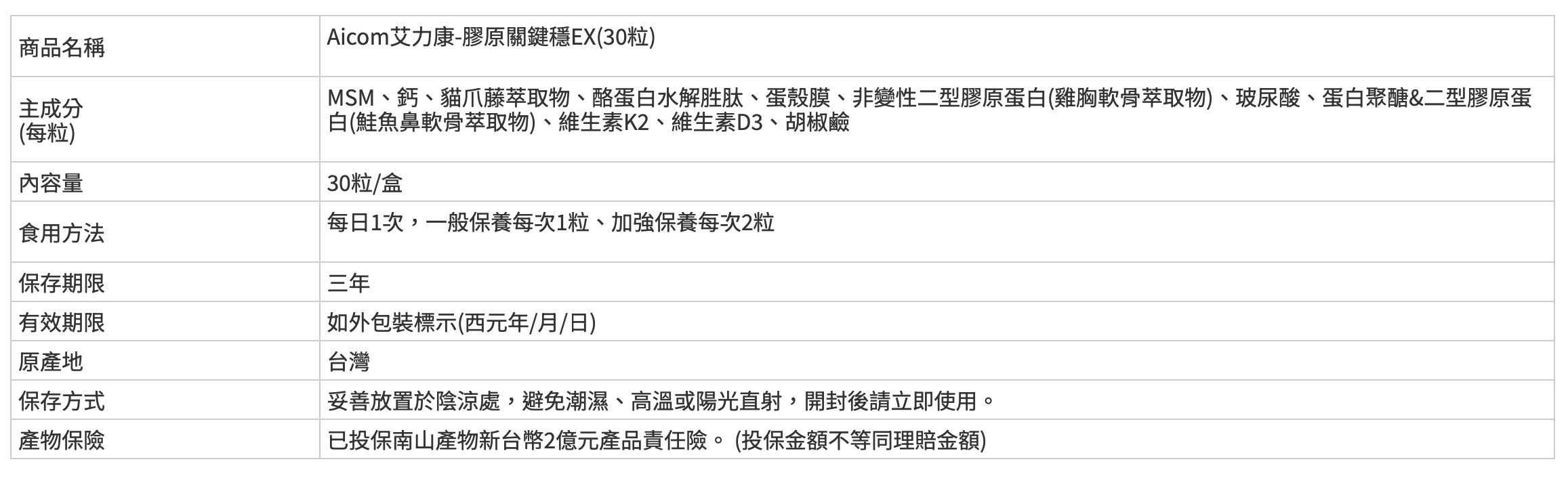 膠原關鍵穩EX