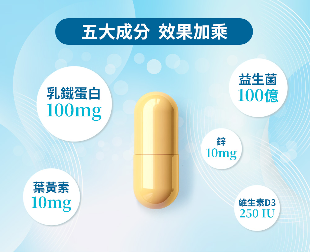 乳鐵蛋白晶亮防護益生菌