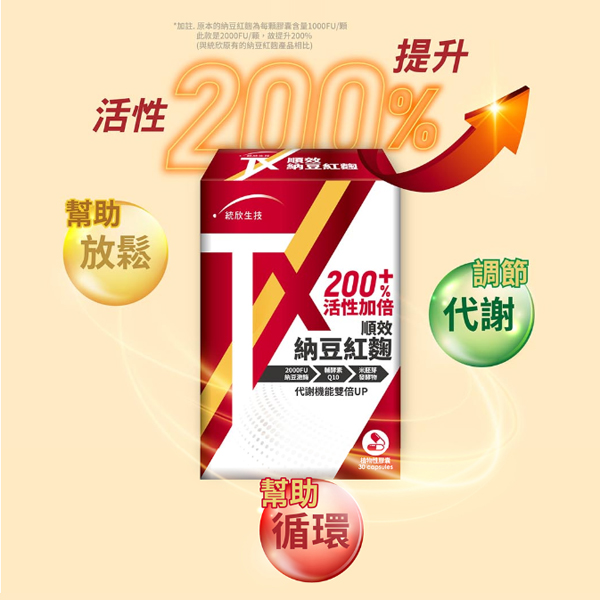 TX順效納豆紅麴(30粒_1盒)