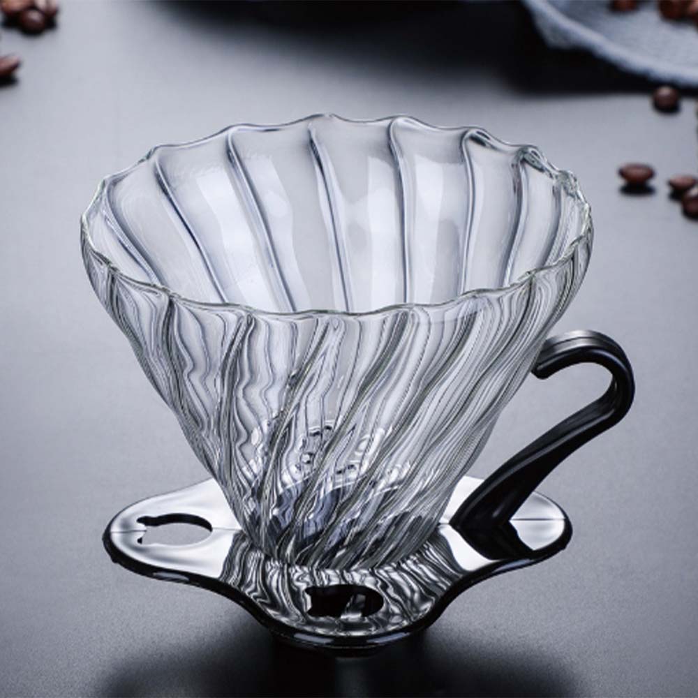 手沖咖啡 錐形濾杯 耐熱玻璃V型手沖濾杯 咖啡濾杯 雲朵壺 咖啡壺 3-4人