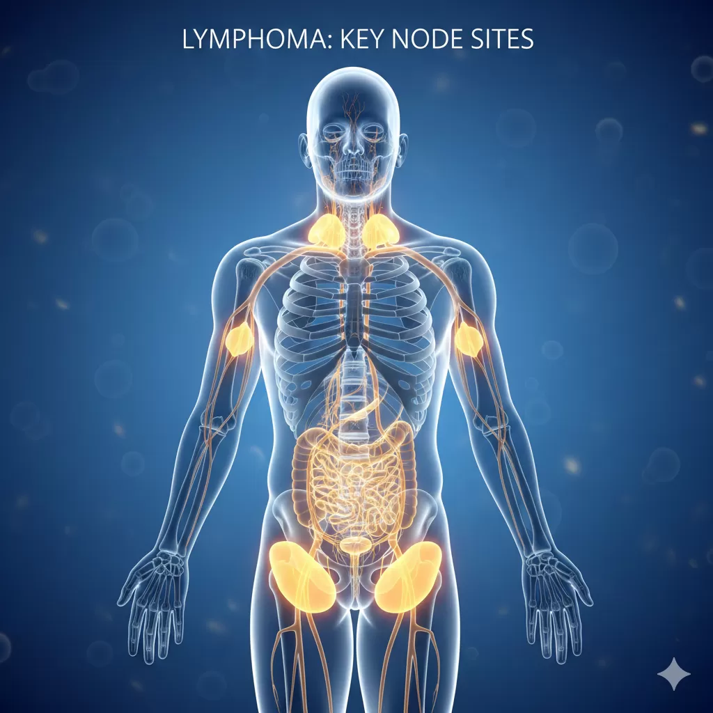 人體淋巴結關鍵分佈圖