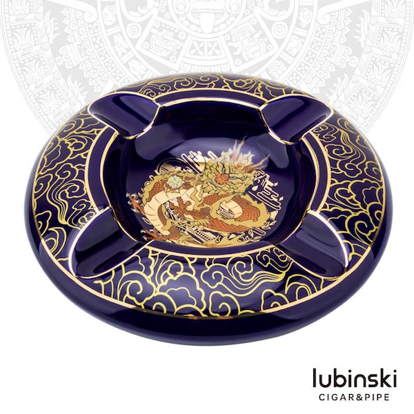 「Lubinski 台灣官方總代理」魯賓斯基  高檔陶瓷圓形四槽雪茄煙灰缸｜Capadura｜