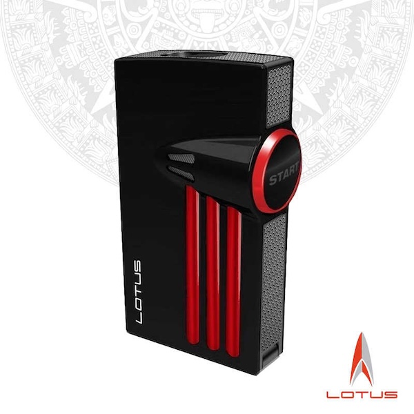 「Lubinski 台灣官方總代理」LOTUS 蓮花 防風充氣雙噴雪茄專用打火機｜Capadura｜