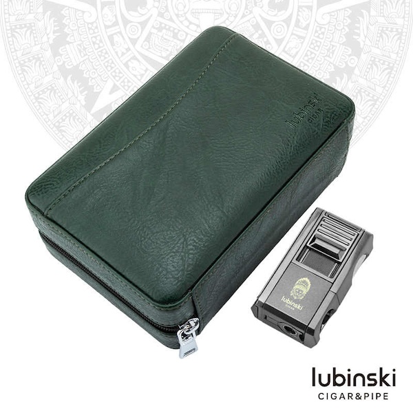 「Lubinski 台灣官方總代理」LUBINSKI 進口真皮雪松木雪茄保濕盒｜Capadura｜