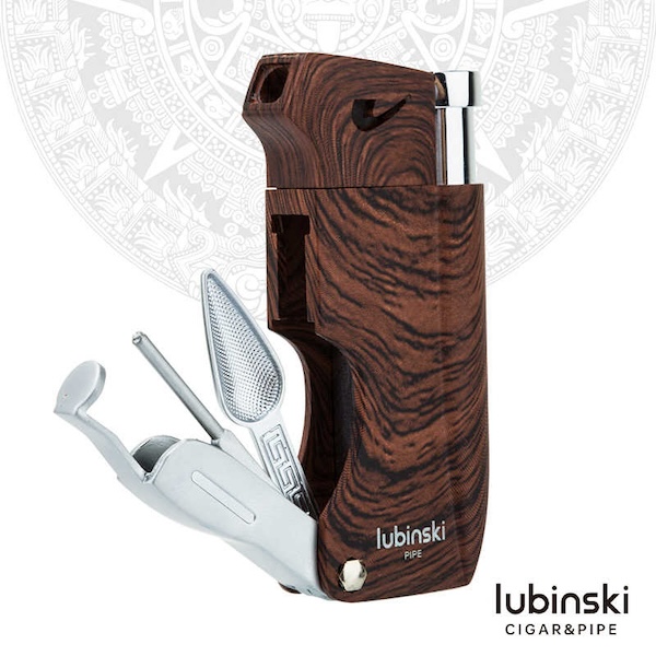 「Lubinski 台灣官方總代理」LUBINSKI 多功能斜火明火煙斗打火機｜Capadura｜