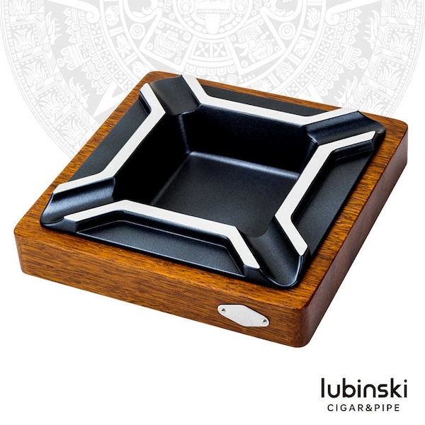 「Lubinski 台灣官方總代理」復古風雞翅木實木雪茄煙灰缸｜Capadura｜