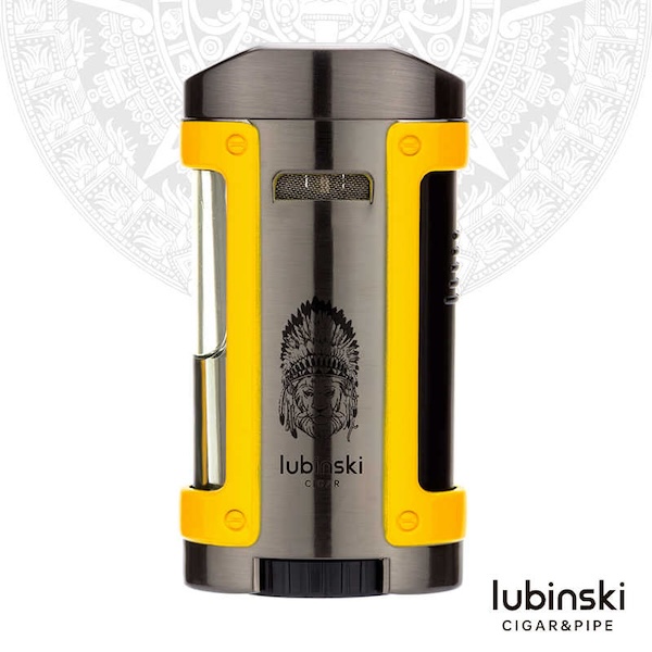 「Lubinski 台灣官方總代理」四直衝防風鋅合金電鍍雪茄打火機｜Capadura｜