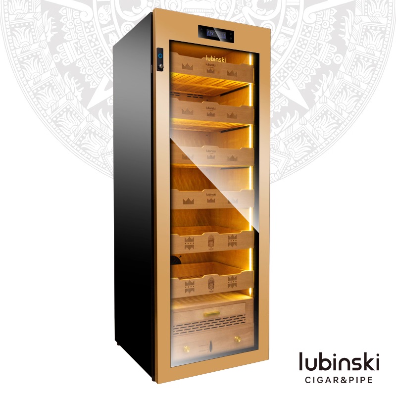 「Lubinski 台灣官方總代理」雪茄櫃恆溫恆濕西班牙雪松木內膽帶指紋鎖氨淨變頻壓縮機| Capadura｜雪茄館