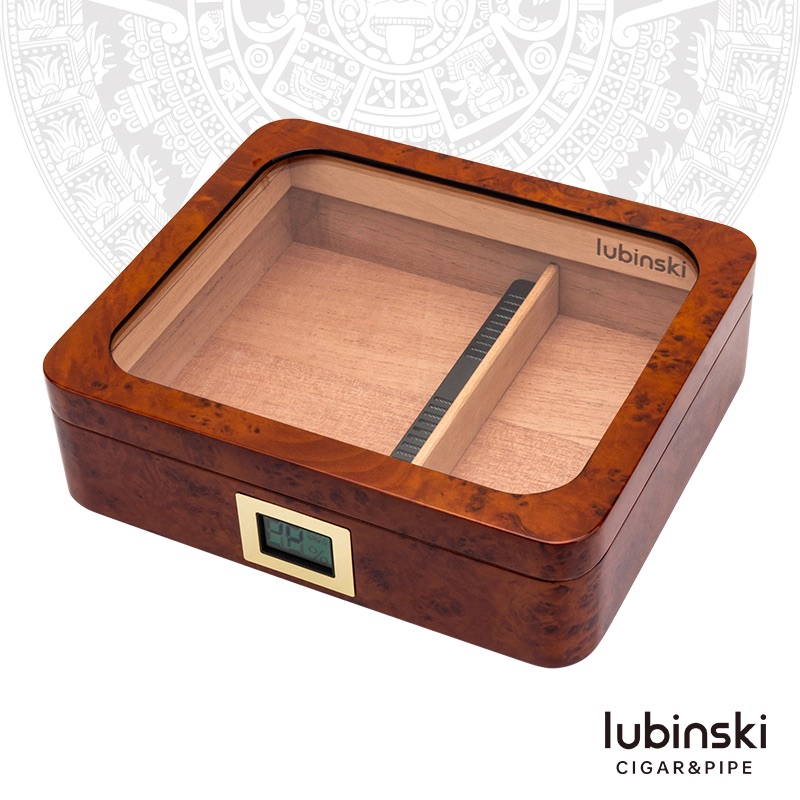 「Lubinski 台灣官方總代理」雪茄保濕盒高性價比透明視窗西班牙雪松木內襯養煙醒茄箱 雪茄箱| Capadura｜雪茄館